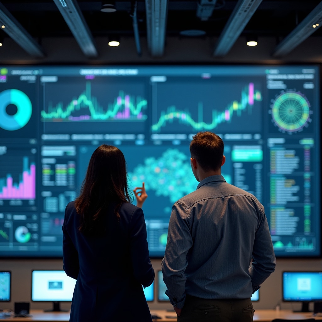 Modern data dashboard showing urban analytics and real-time city metrics