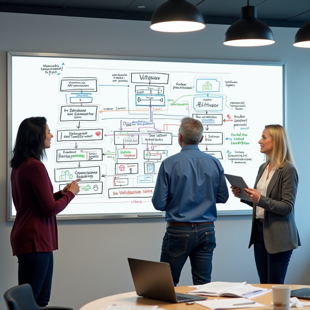 Technical diagram showing open data platform architecture and API integration layers